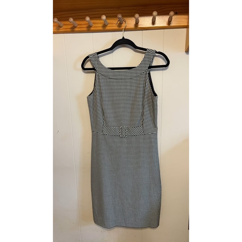 Calvin Klein Black and White Gingham Sleeveless Dress